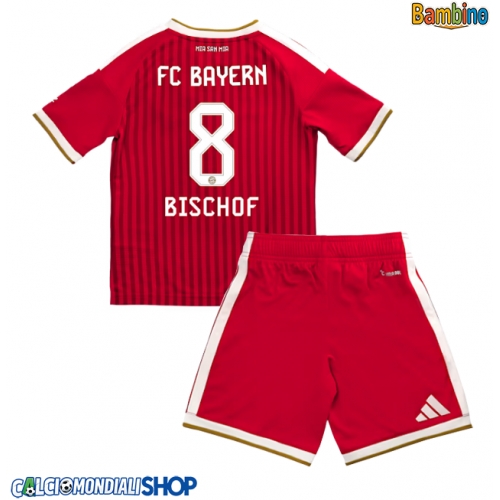 Maglie da calcio Bayern Munich Tom Bischof #8 Prima Maglia Bambino 2026-27 Manica Corta + Pantaloni corti)